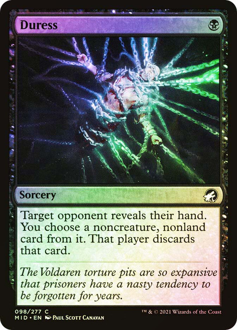 Duress\nInnistrad: Midnight Hunt\nSingle\nMagic The Gathering