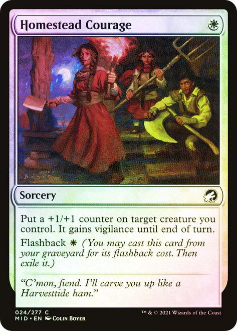 Homestead Courage\nInnistrad: Midnight Hunt\nSingle\nMagic The Gathering