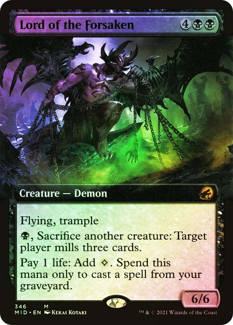 Lord of the Forsaken (Extended Art)\nInnistrad: Midnight Hunt - Variants\nSingle\nMagic The Gathering