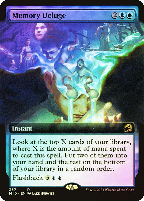 Memory Deluge (Extended Art)\nInnistrad: Midnight Hunt - Variants\nSingle\nMagic The Gathering