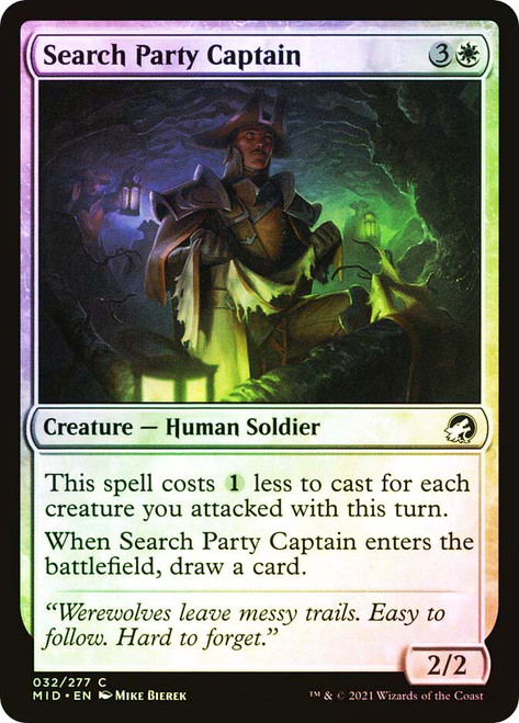 Search Party Captain\nInnistrad: Midnight Hunt\nSingle\nMagic The Gathering