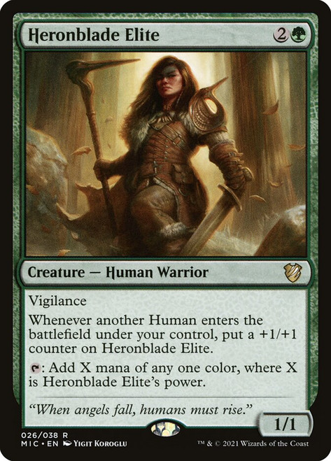 Heronblade Elite\nInnistrad: Midnight Hunt Commander\nSingle\nMagic The Gathering