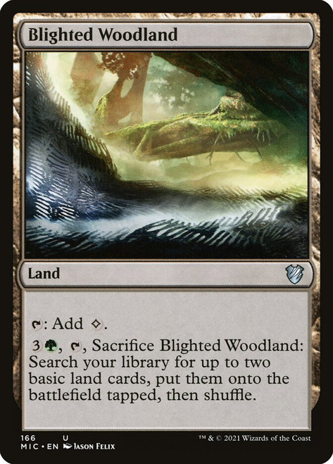 Blighted Woodland\nInnistrad: Midnight Hunt Commander\nSingle\nMagic The Gathering