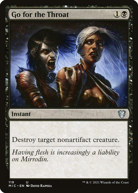 Go for the Throat\nInnistrad: Midnight Hunt Commander\nSingle\nMagic The Gathering