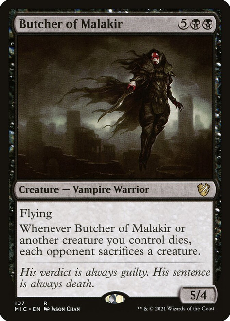 Butcher of Malakir\nInnistrad: Midnight Hunt Commander\nSingle\nMagic The Gathering