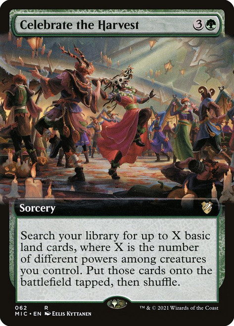 Celebrate the Harvest (Extended Art)\nInnistrad: Midnight Hunt Commander - Variants\nSingle\nMagic The Gathering