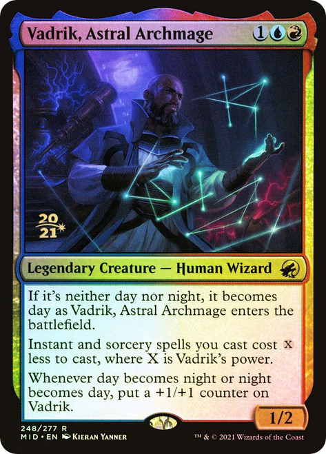 Vadrik, Astral Archmage (Prerelease) (Innistrad: Midnight Hunt)\nPromo: Date Stamped\nSingle\nMagic The Gathering