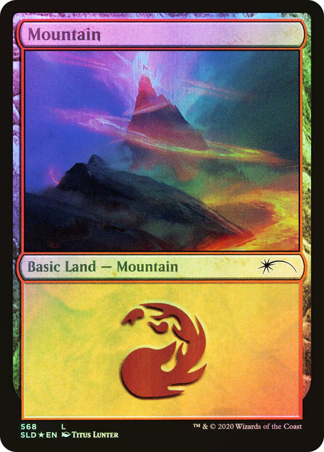 Mountain (Secret Lair) (#568)\nPromo: General\nSingle\nMagic The Gathering