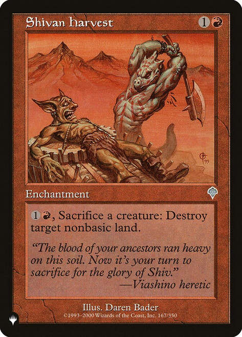 Shivan Harvest\nPlaneswalker Symbol Reprints\nSingle\nMagic The Gathering