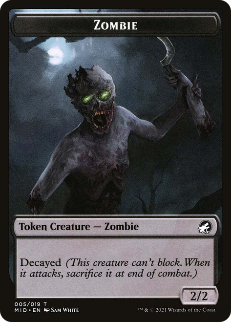 {Zombie Token} (2/2) // {Zombie Army}\nInnistrad: Midnight Hunt\nSingle\nMagic The Gathering