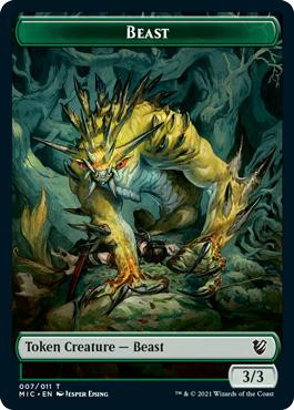 {Beast Token} // {Spider Token}\nInnistrad: Midnight Hunt Commander\nSingle\nMagic The Gathering
