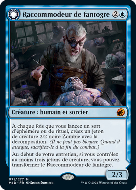 Poppet Stitcher // Poppet Factory
Innistrad: Midnight Hunt - French
Single
Magic The Gathering