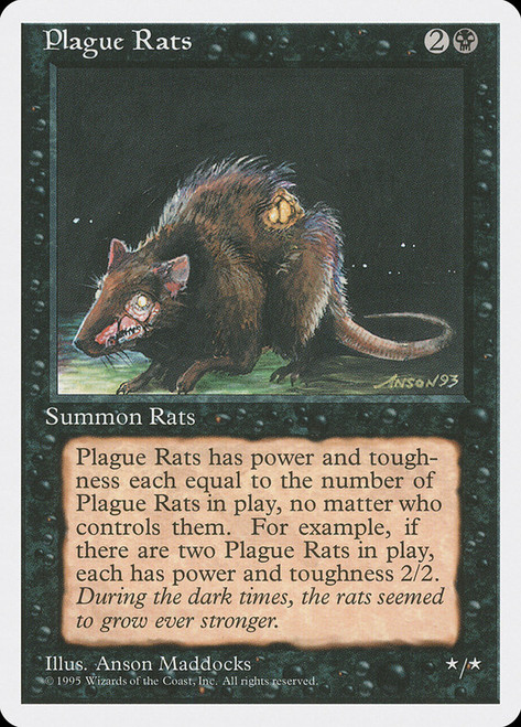 Plague Rats\n4th Edition\nSingle\nMagic The Gathering