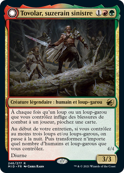 Tovolar, Dire Overlord // Tovolar, the Midnight Scourge
Innistrad: Midnight Hunt - French
Single
Magic The Gathering