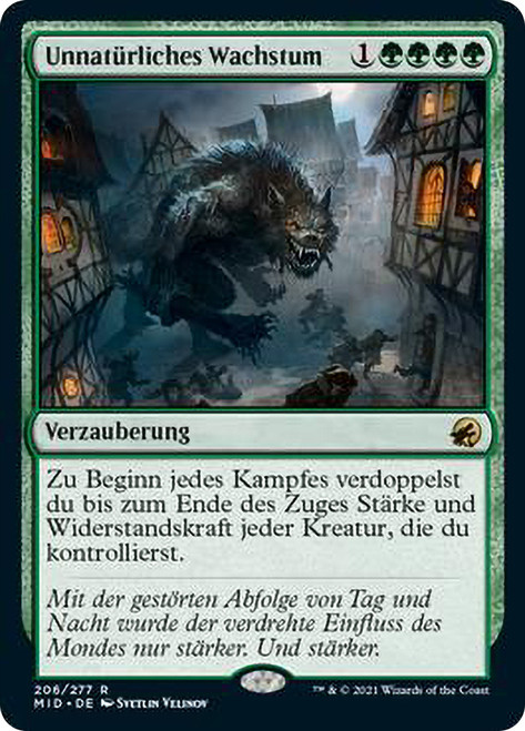 Unnatural Growth
Innistrad: Midnight Hunt - German
Single
Magic The Gathering