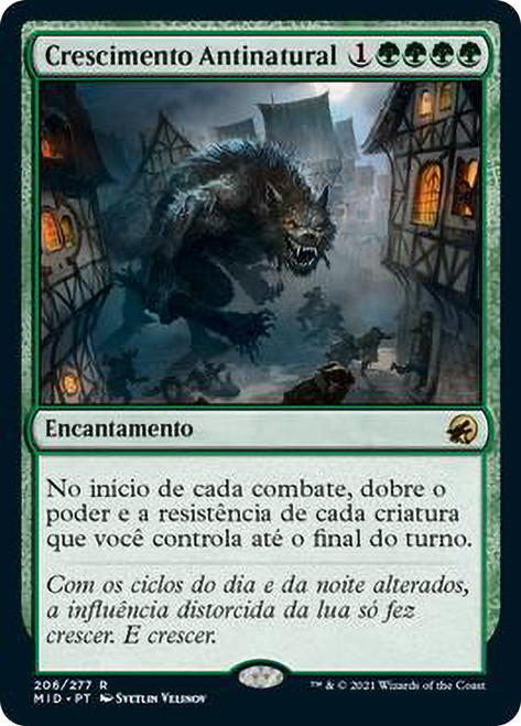 Unnatural Growth
Innistrad: Midnight Hunt - Portuguese
Single
Magic The Gathering