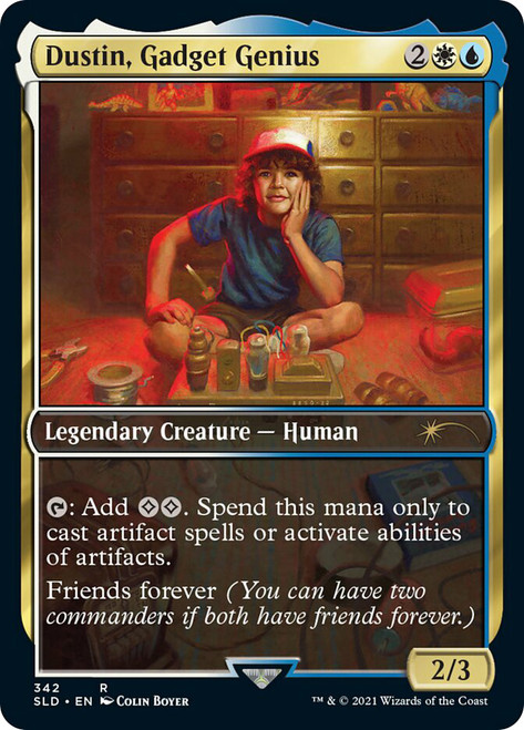 Dustin, Gadget Genius (Secret Lair) (Full Art)\nPromo: General\nSingle\nMagic The Gathering