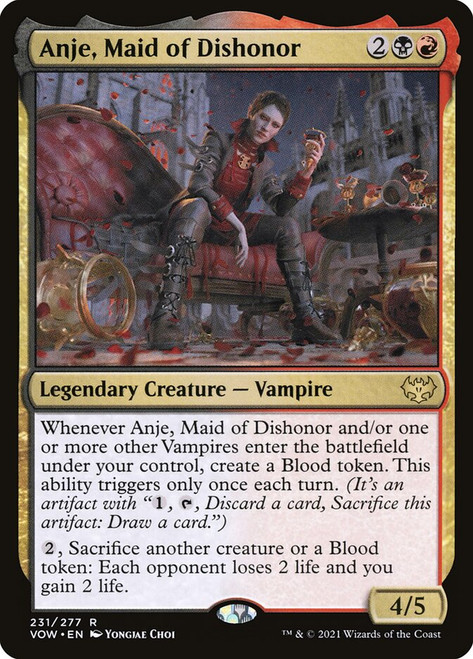 Anje, Maid of Dishonor\nInnistrad: Crimson Vow\nSingle\nMagic The Gathering
