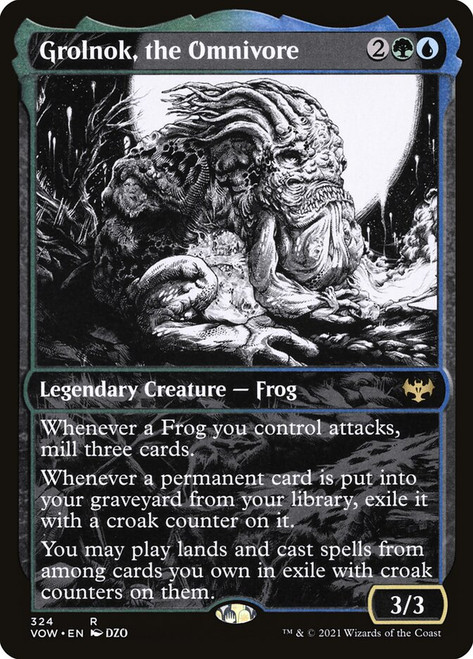 Grolnok, the Omnivore (Showcase)\nInnistrad: Crimson Vow - Variants\nSingle\nMagic The Gathering