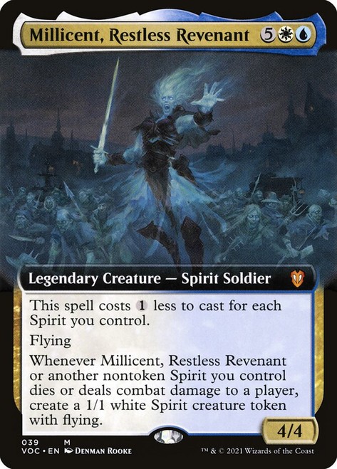 Millicent, Restless Revenant (Extended Art)\nInnistrad: Crimson Vow Commander - Variants\nSingle\nMagic The Gathering
