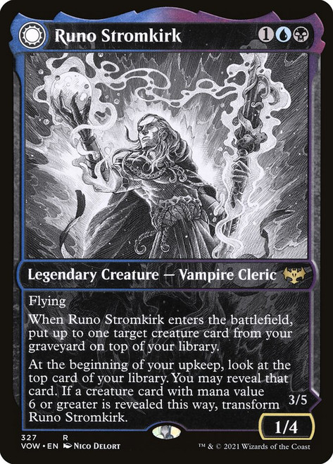 Runo Stromkirk // Krothuss, Lord of the Deep (#327) (Showcase)\nInnistrad: Crimson Vow - Variants\nSingle\nMagic The Gathering