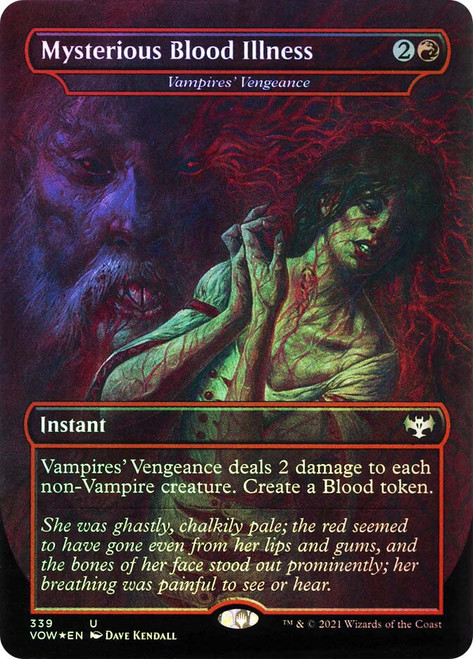 Vampires' Vengeance (Mysterious Blood Illness) (Dracula Series)\nInnistrad: Crimson Vow - Variants\nSingle\nMagic The Gathering