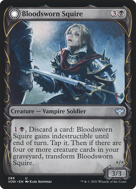 Bloodsworn Squire // Bloodsworn Knight
Innistrad: Crimson Vow
Single
Magic: The Gathering