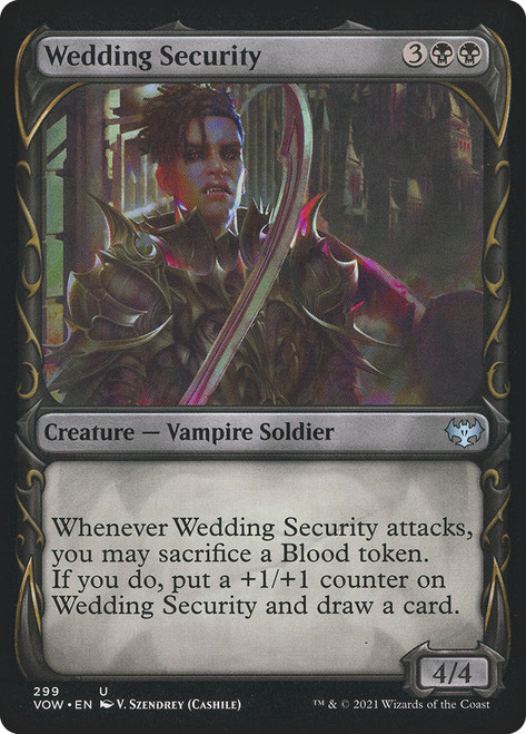 Wedding Security (Showcase)\nInnistrad: Crimson Vow - Variants\nSingle\nMagic The Gathering