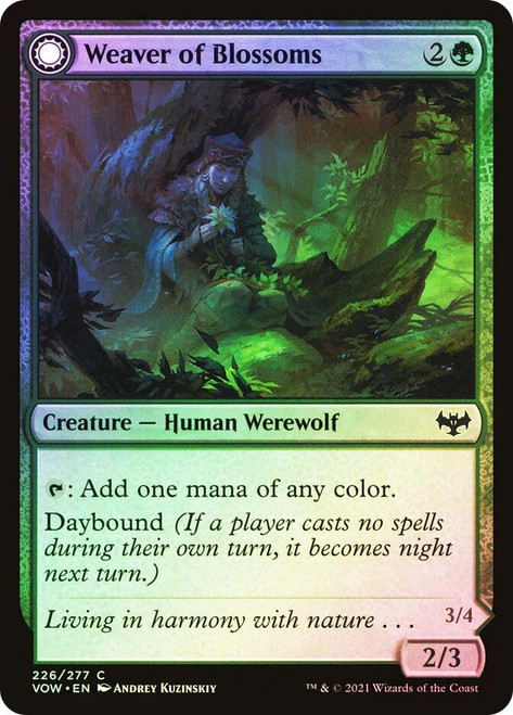 Weaver of Blossoms // Blossom-Clad Werewolf | Innistrad: Crimson Vow | Star City Games Weaver of Blossoms // Blossom-Clad Werewolf | Innistrad: Crimson Vow | Star City Games