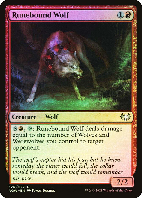 Runebound Wolf\nInnistrad: Crimson Vow\nSingle\nMagic The Gathering