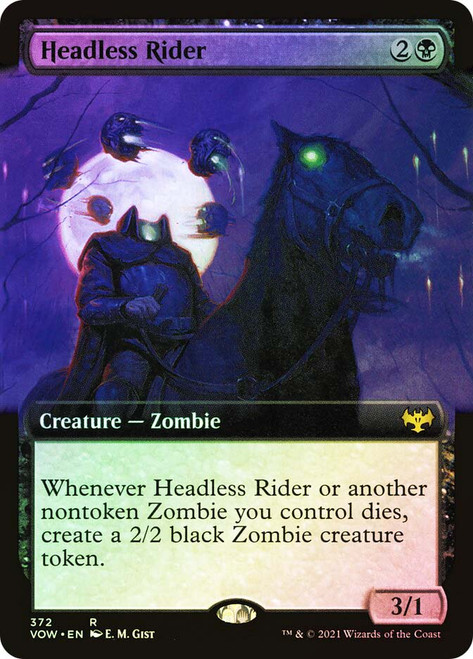 Headless Rider (Extended Art)\nInnistrad: Crimson Vow - Variants\nSingle\nMagic The Gathering