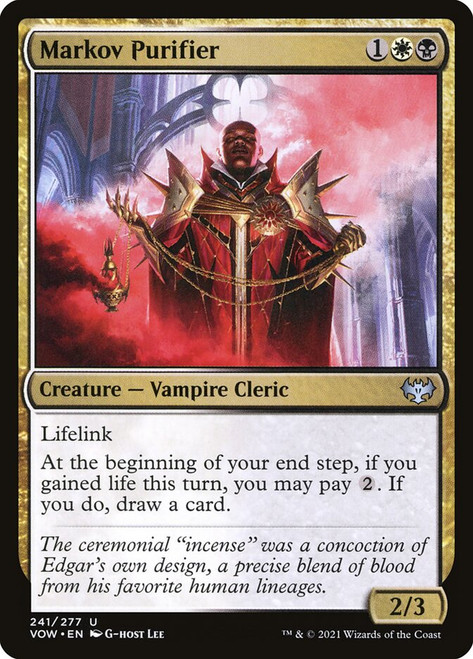 Markov Purifier\nInnistrad: Crimson Vow\nSingle\nMagic The Gathering