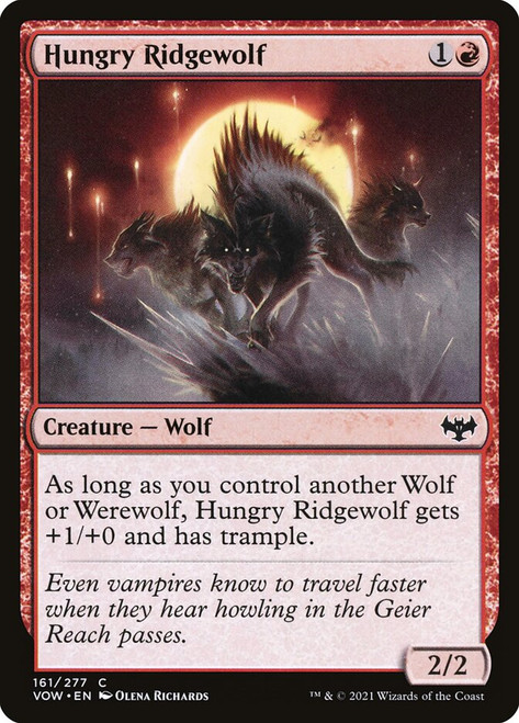 Hungry Ridgewolf\nInnistrad: Crimson Vow\nSingle\nMagic The Gathering