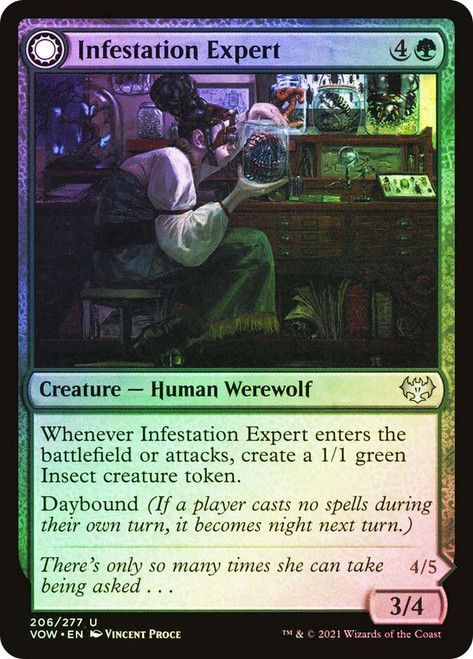Infestation Expert // Infested Werewolf\nInnistrad: Crimson Vow\nSingle\nMagic The Gathering