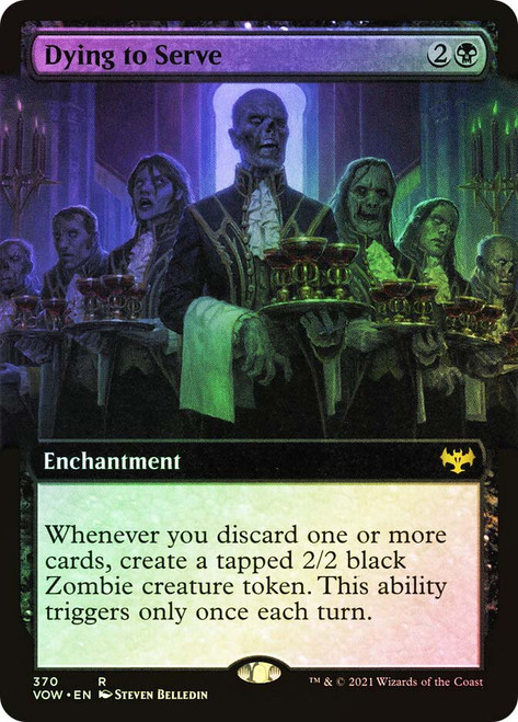 Dying to Serve (Extended Art)\nInnistrad: Crimson Vow - Variants\nSingle\nMagic The Gathering