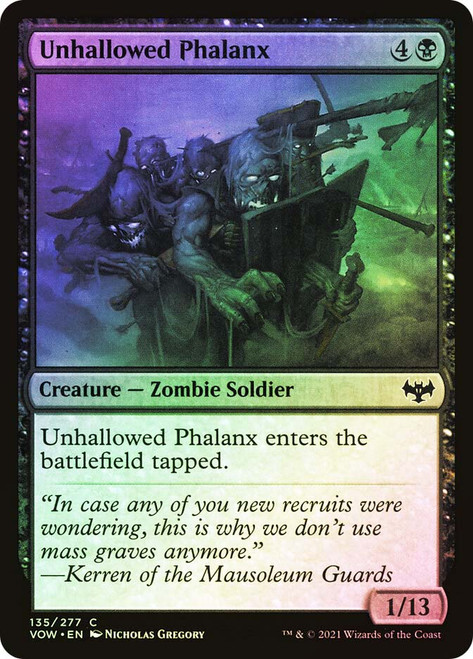 Unhallowed Phalanx\nInnistrad: Crimson Vow\nSingle\nMagic The Gathering