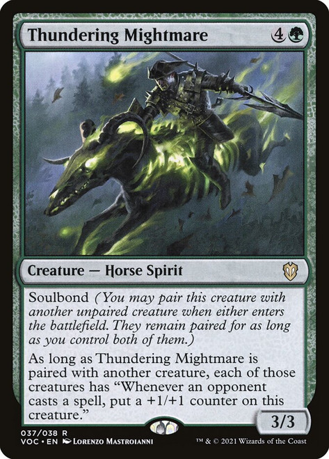 Thundering Mightmare\nInnistrad: Crimson Vow Commander\nSingle\nMagic The Gathering