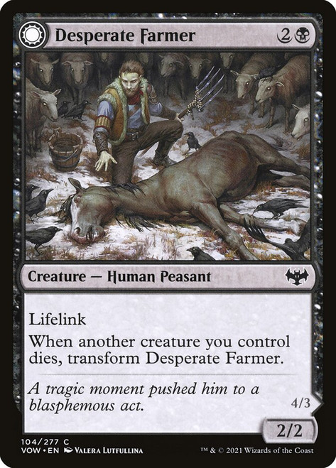 Desperate Farmer // Depraved Harvester\nInnistrad: Crimson Vow\nSingle\nMagic The Gathering