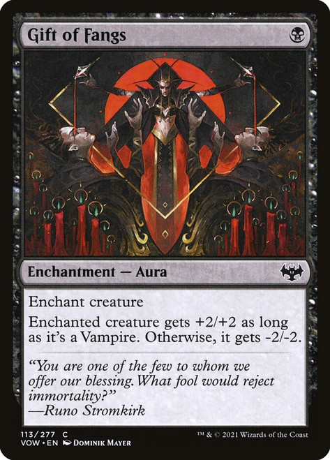 Gift of Fangs\nInnistrad: Crimson Vow\nSingle\nMagic The Gathering