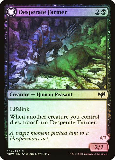 Desperate Farmer // Depraved Harvester\nInnistrad: Crimson Vow\nSingle\nMagic The Gathering
