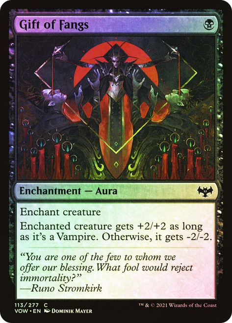 Gift of Fangs\nInnistrad: Crimson Vow\nSingle\nMagic The Gathering