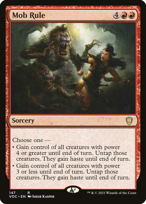 Mob Rule\nInnistrad: Crimson Vow Commander\nSingle\nMagic The Gathering