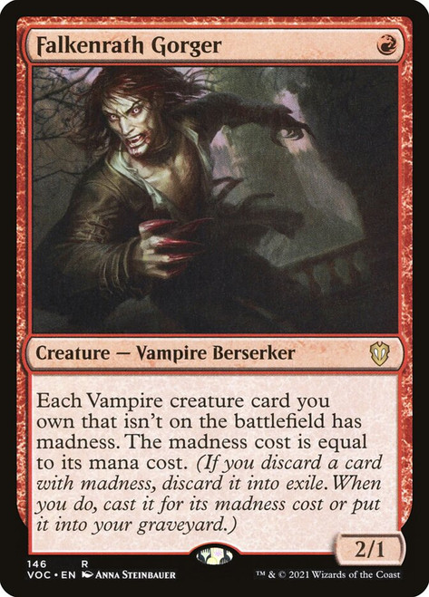 Falkenrath Gorger\nInnistrad: Crimson Vow Commander\nSingle\nMagic The Gathering