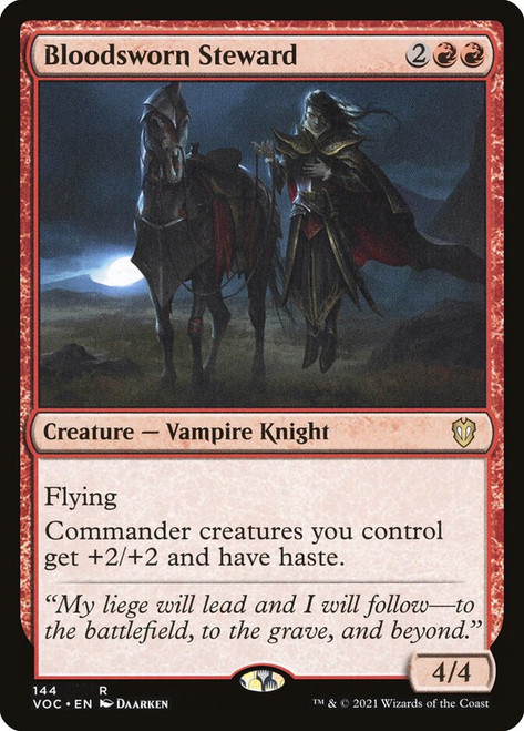 Bloodsworn Steward\nInnistrad: Crimson Vow Commander\nSingle\nMagic The Gathering