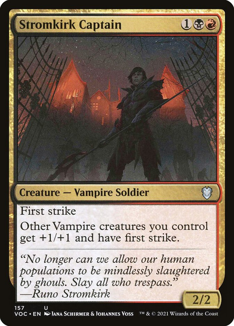 Stromkirk Captain\nInnistrad: Crimson Vow Commander\nSingle\nMagic The Gathering
