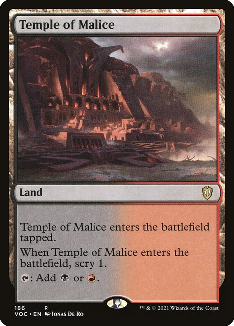 Temple of Malice\nInnistrad: Crimson Vow Commander\nSingle\nMagic The Gathering