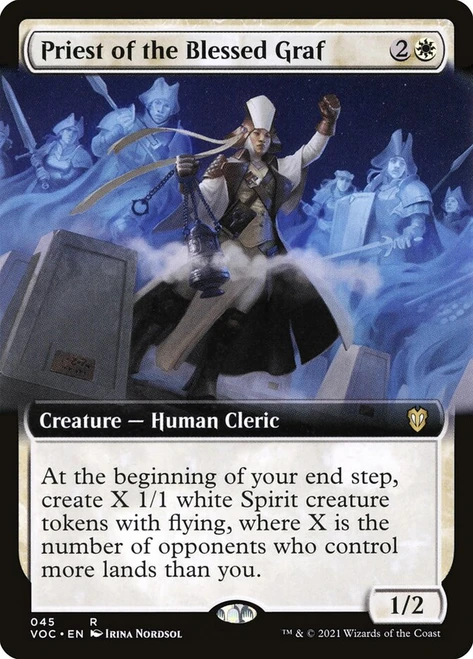 Priest of the Blessed Graf (Extended Art)\nInnistrad: Crimson Vow Commander - Variants\nSingle\nMagic The Gathering
