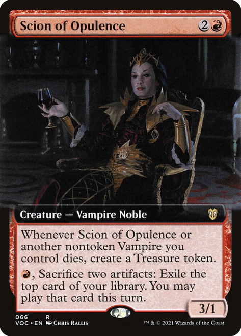 Scion of Opulence (Extended Art)\nInnistrad: Crimson Vow Commander - Variants\nSingle\nMagic The Gathering