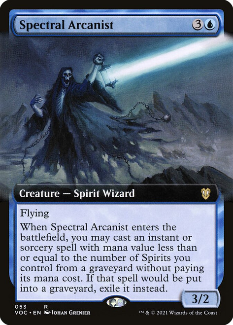 Spectral Arcanist (Extended Art)\nInnistrad: Crimson Vow Commander - Variants\nSingle\nMagic The Gathering
