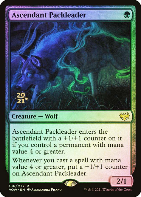 Ascendant Packleader (Prerelease) (Innistrad: Crimson Vow)\nPromo: Date Stamped\nSingle\nMagic The Gathering